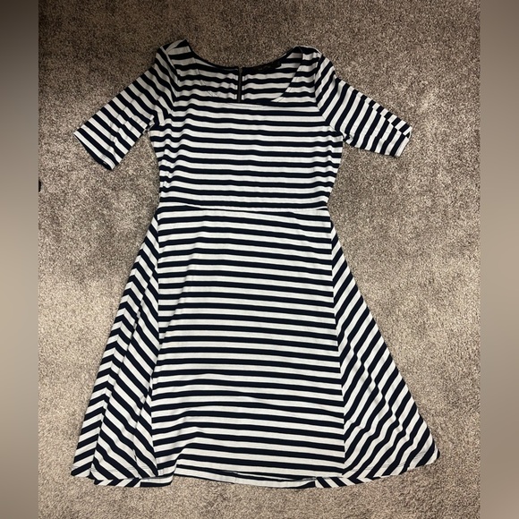 The Limited Other - The Limited Navy and White Striped dress